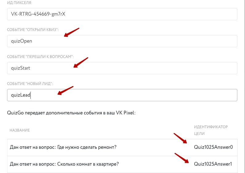 Список событий