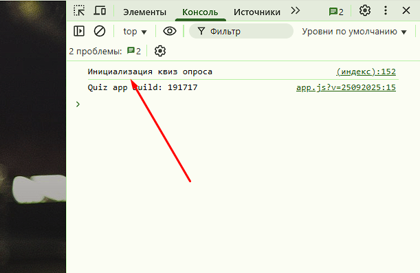 Вставка своего кода в квиз